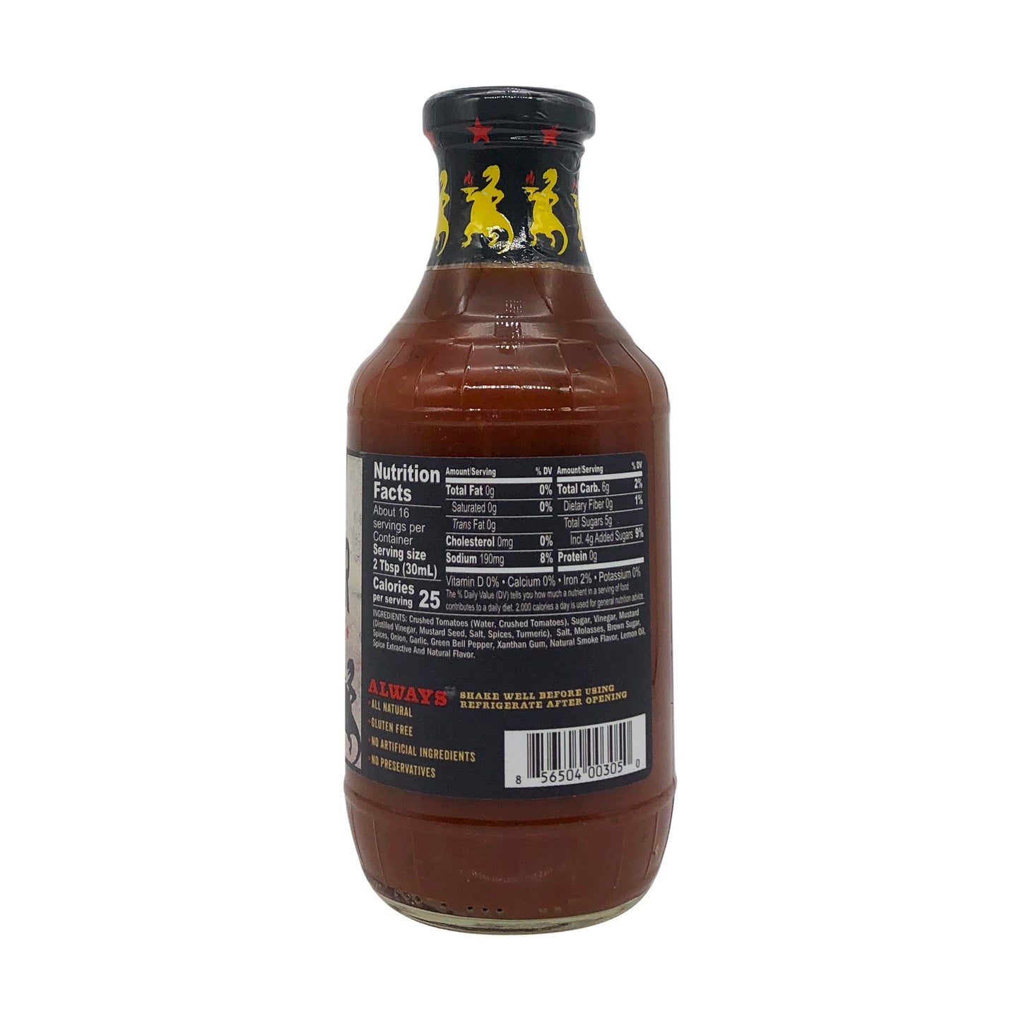 Dinosaur Bar-B-Que Sensuous Slathering BBQ Sauce, 19 oz, Multi-Colored, Pack of 1