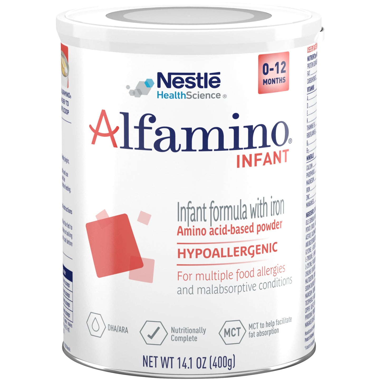 Alfamino Infant Formula, Hypoallergenic Amino Acid Based Infant Formula with Iron, For Multiple Food Allergies, 0-12 Months, 14.