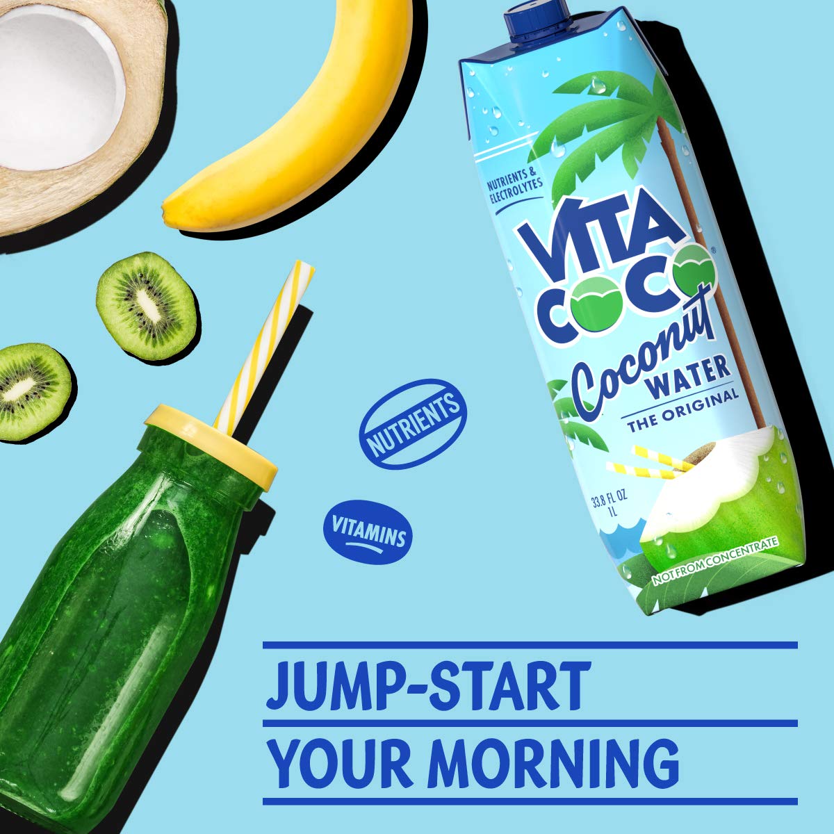 Vita Coco Coconut Water Original - 33.8 Fl Oz (Pack of 6)