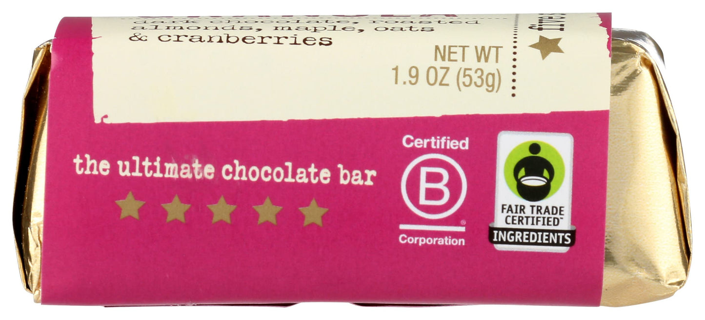 Lake Champlain Dark Chocolate Granola Five Star Bar 1.9 Ounces