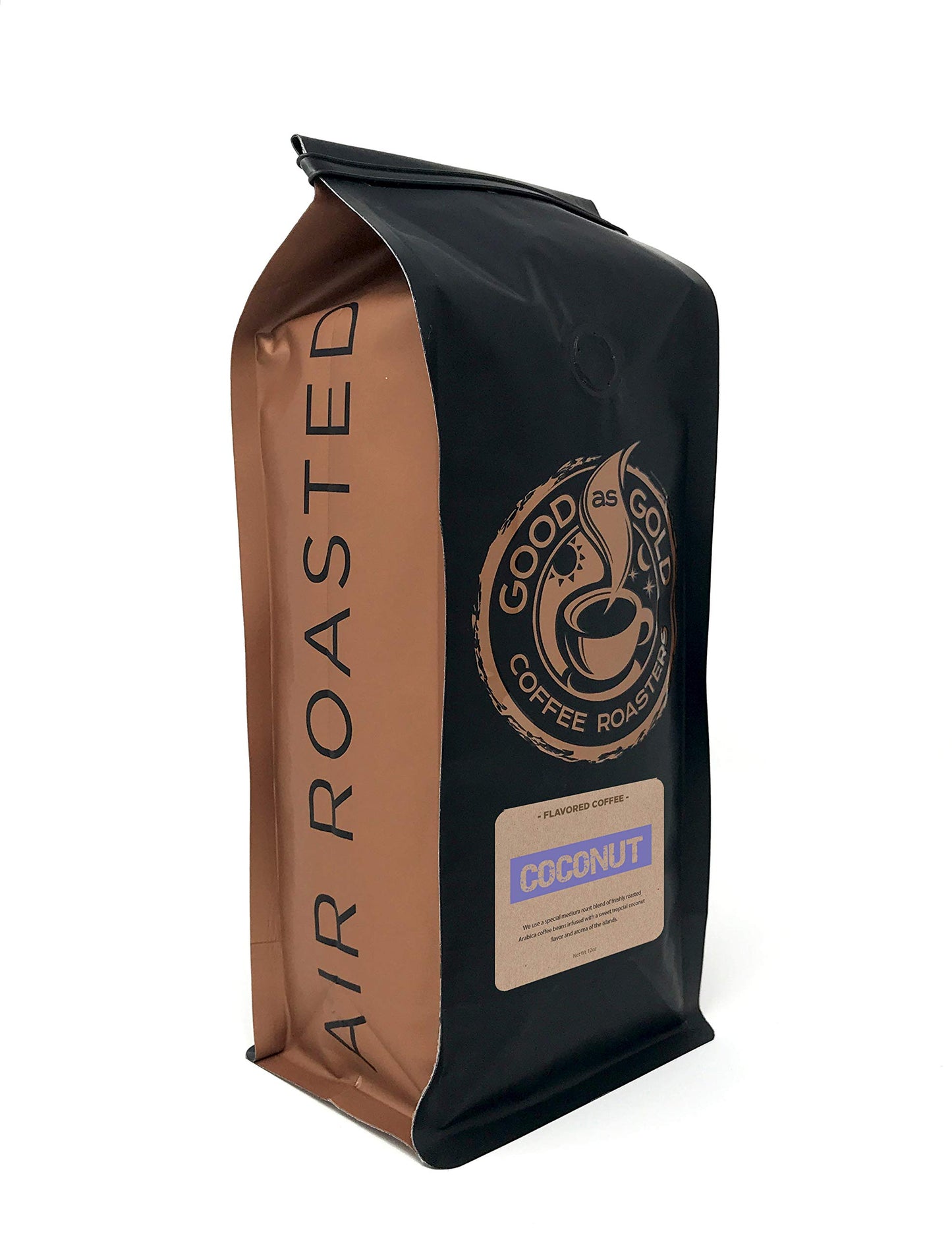 Good As Gold Coffee Roasters - Coconut Flavored Whole Bean Coffee 12 Oz