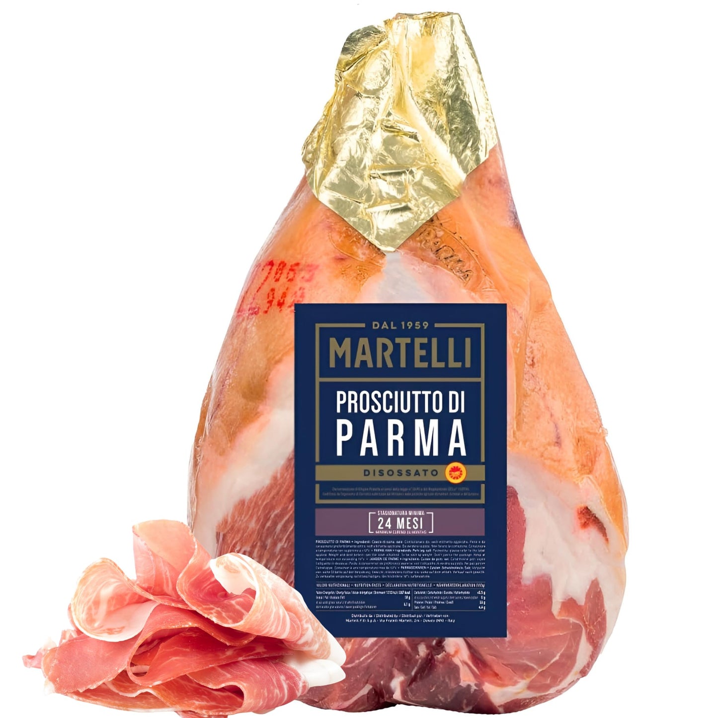 Prosciutto Di Parma - Protected Designation Of Oriflavor Blend (Approx 18 Lbs) Whole Ham Boneless Martelli Minimum 24 Months Aged Product Of Italy