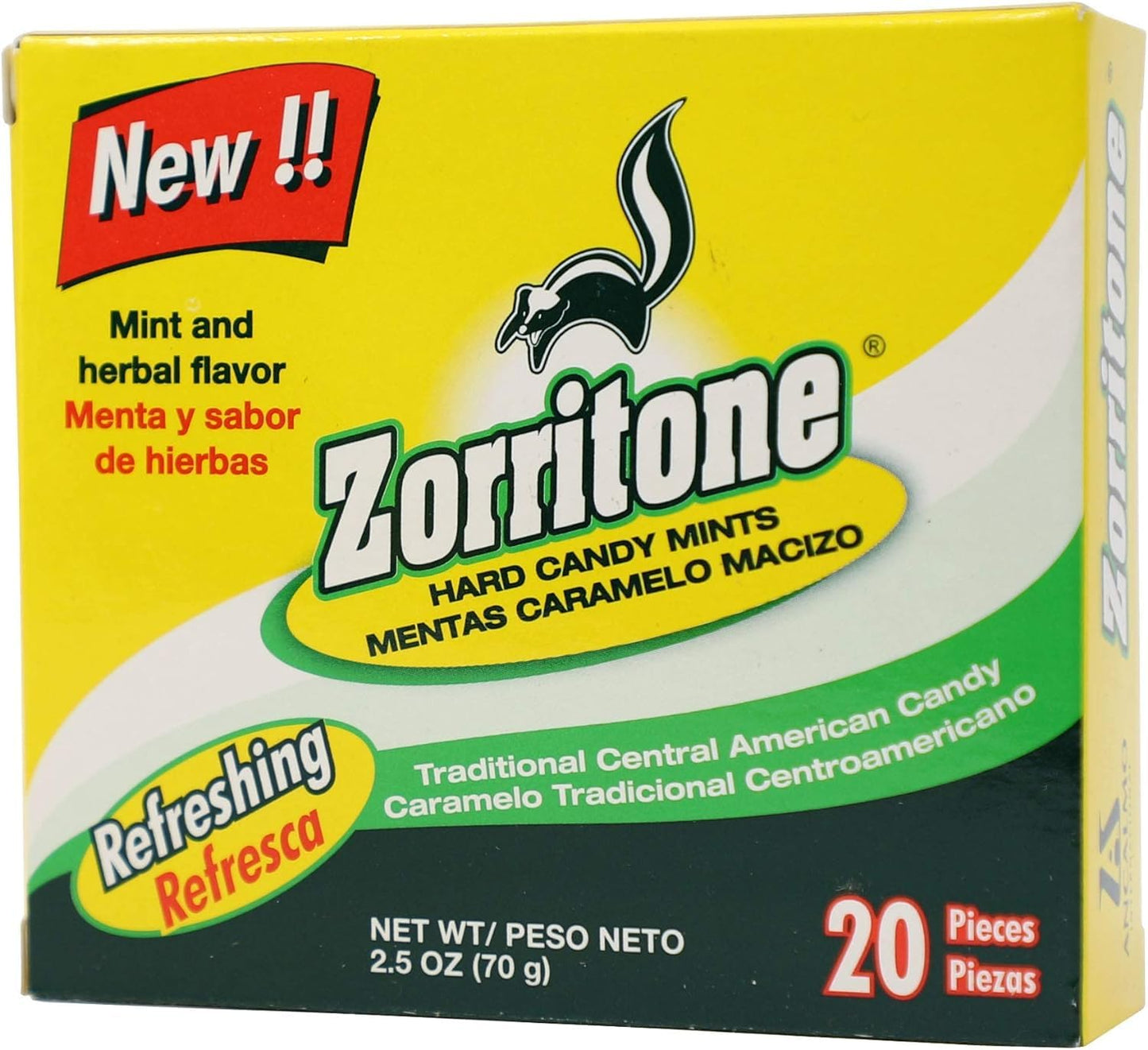 Zorritone Hard Candy Mints And Herbal Flavor 3-Pack Of 20 Caramels Each 3 Boxes