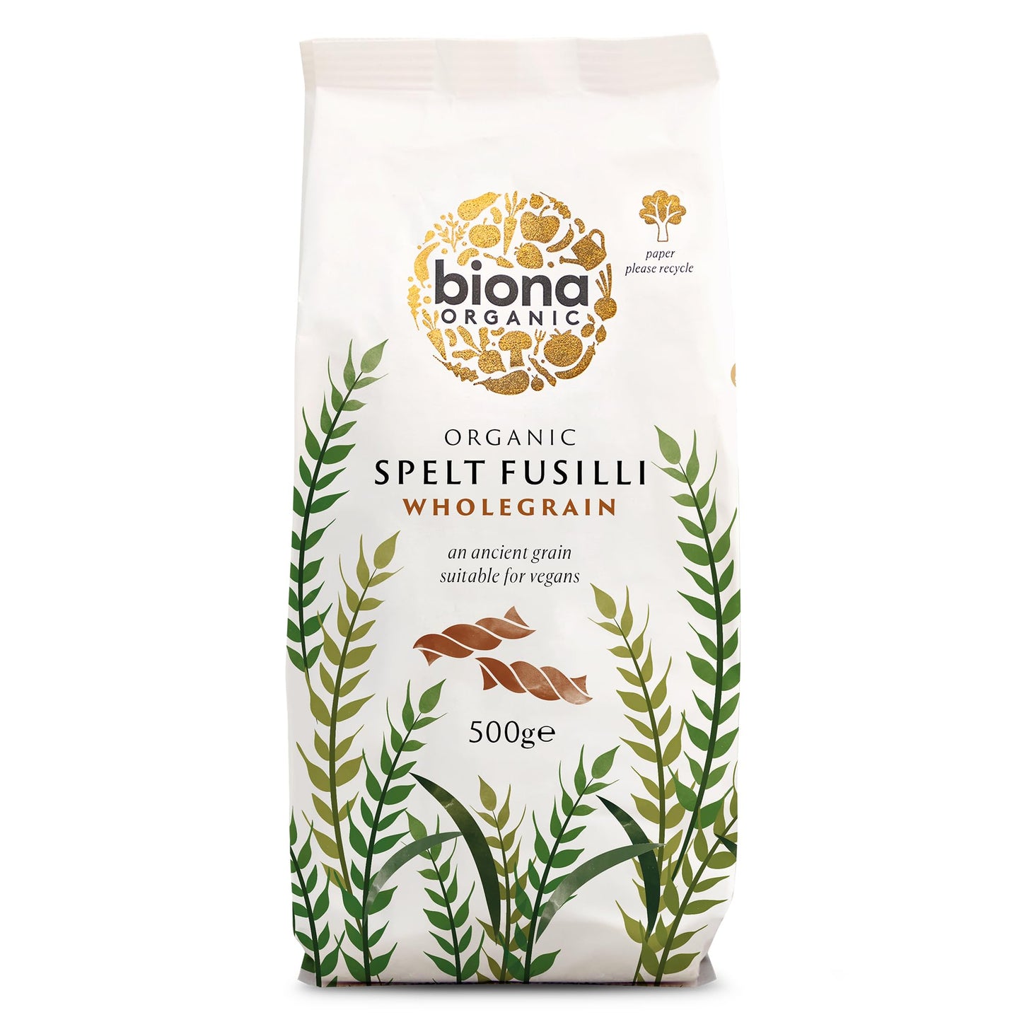Biona Organic - Spelt Pasta - Wholegrain Fusilli - 500g