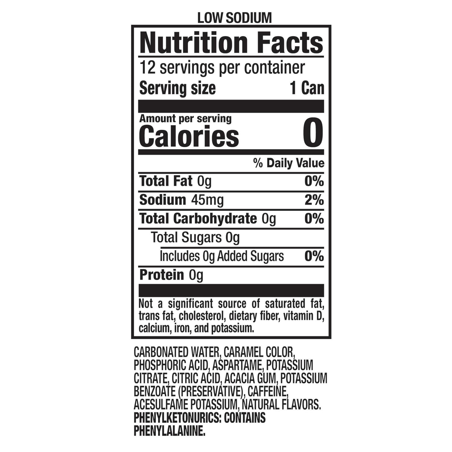 RC Cola Zero Sugar Soda, 12 Fl Oz Cans, Pack of 12