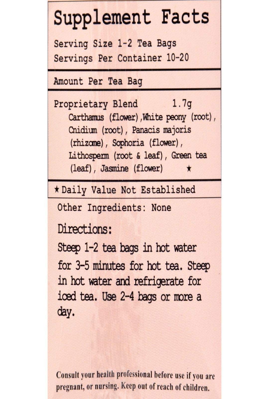Health King Blood Tonifier & Circulator Herb Tea, Teabags, 20 Count Box