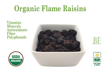 Organic Flame Raisins Seedless No Added Sugar, Non Gmo, Vegan, Pesticide Free Unsulfured Vegan Bulk Us Grown, By Baltoro Foods (4Lb)