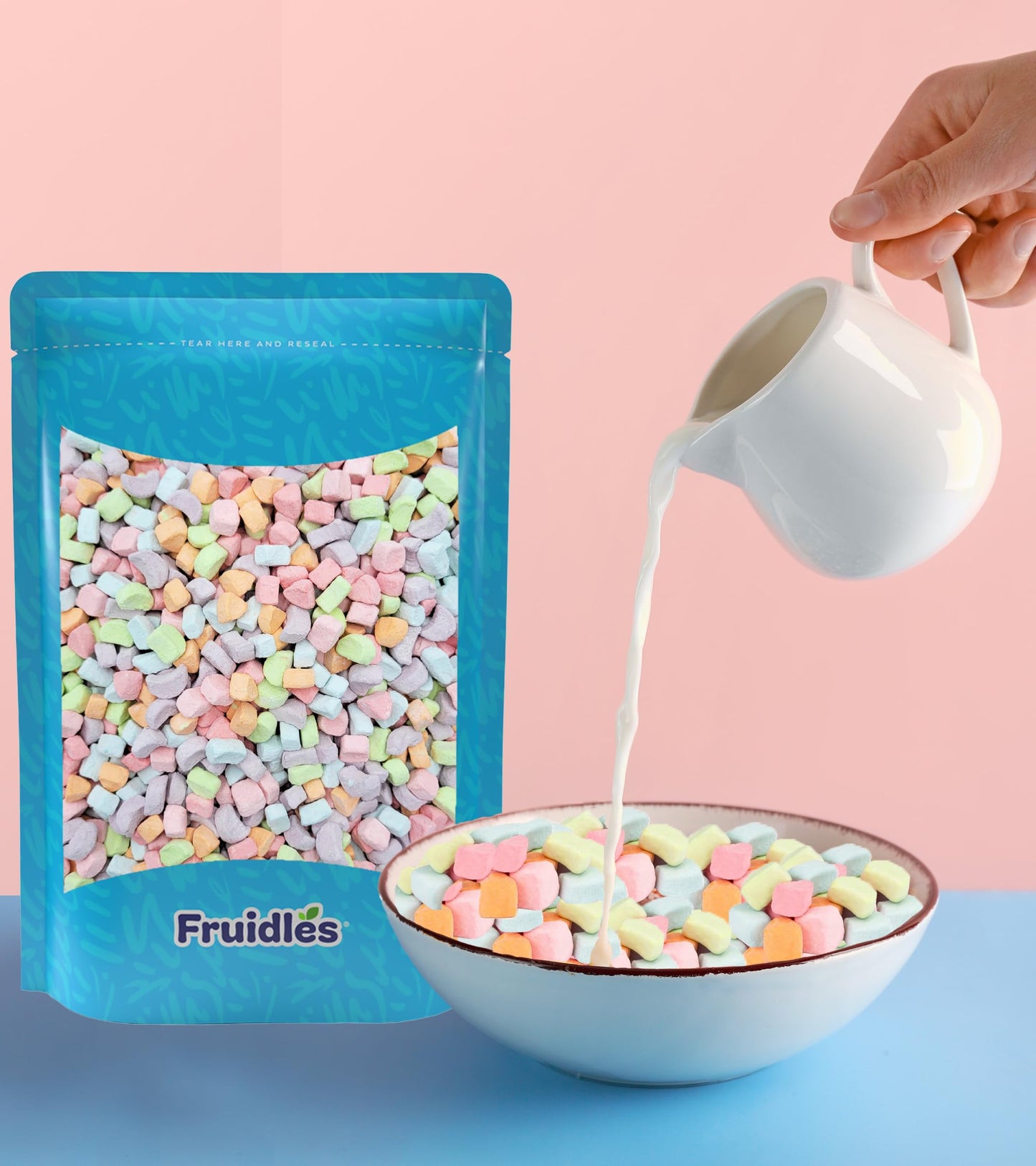 Fruidles Multicolor Mini Dehydrated Marshmallows In Resealable Bag - For Great Toppings (5 Ounces)