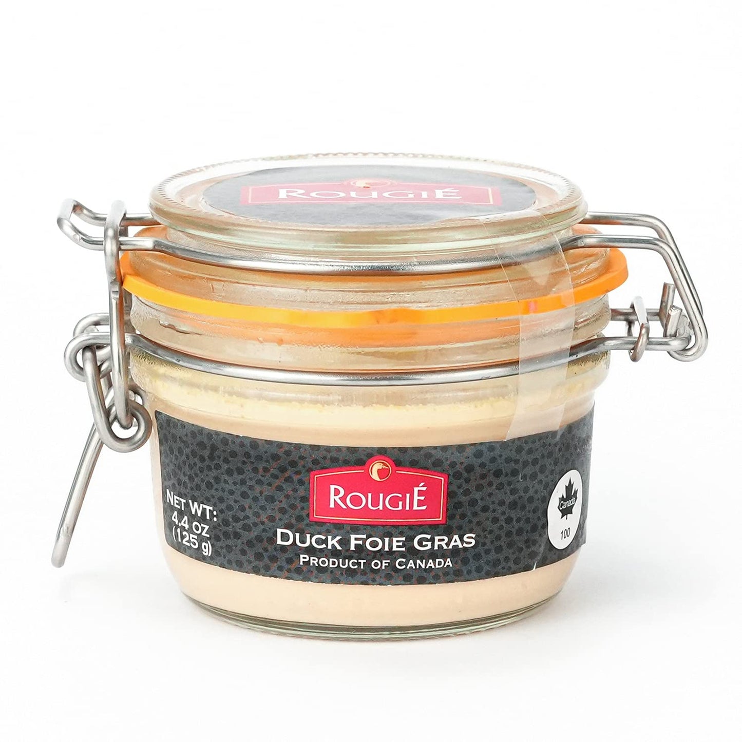 Rougie Duck Foie Gras in Glass Jar - 4.4 oz / 125 g - Gourmet Delicacy