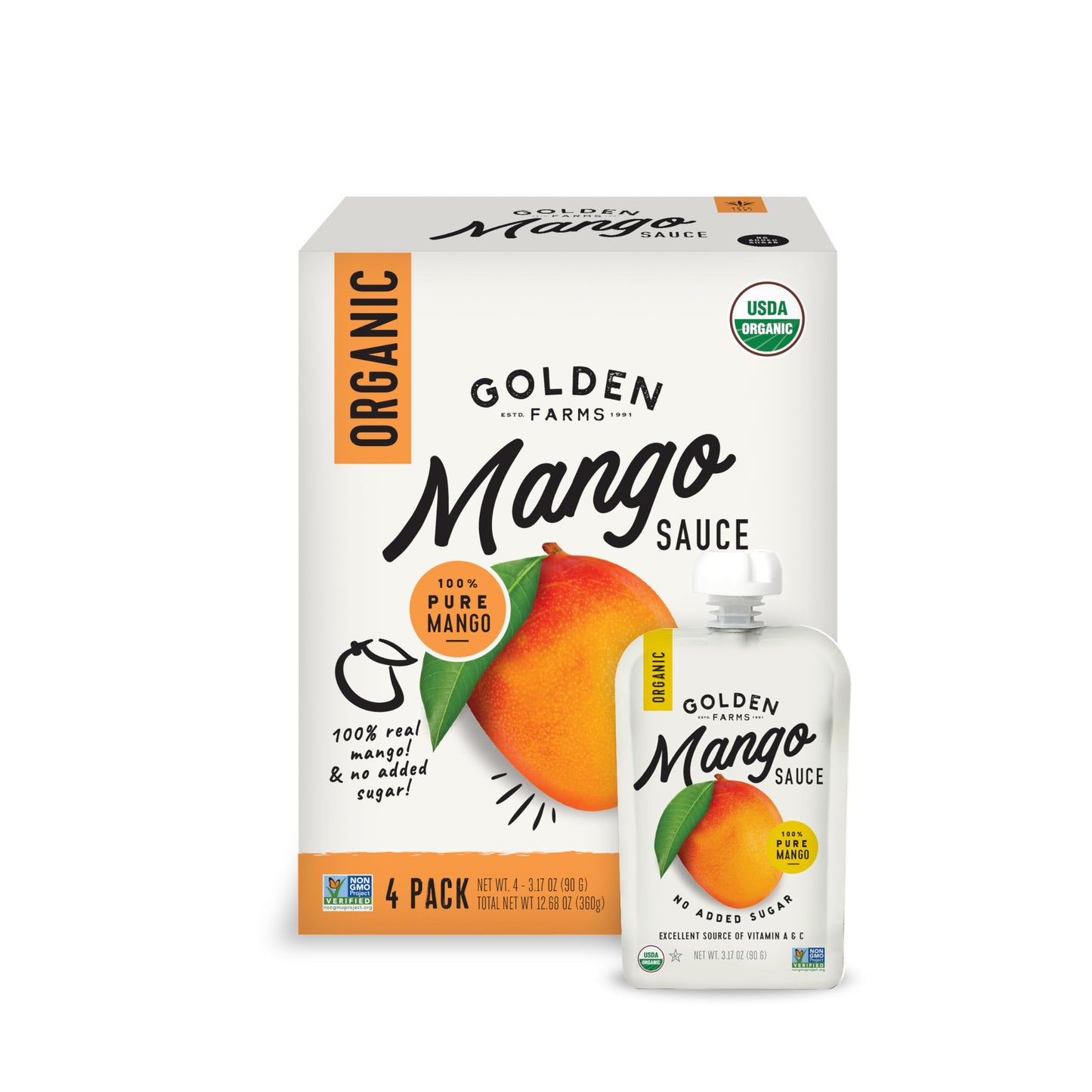 Golden Farms - Organic Mango Sauce - 4 Pack