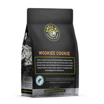 Bones Coffee Company Star Wars Wookiee Cookie Flavored Coffee Beans, Medium Roast Ground Coffee Low Acid, Chocolate Chip Cookie Flavor (12 Oz)