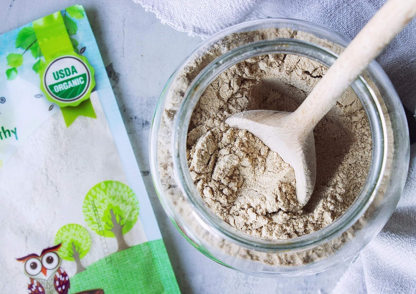 Food to Live Organic Barley Flour, 5 Pounds - Non-GMO, Stone Ground from Whole Hulled Barley, Fine, Kosher, Vegan, Bulk. Rich in