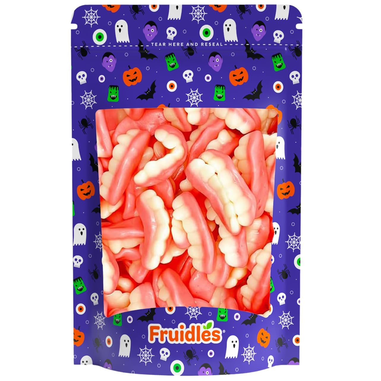 Fruidles Gummi Teeth Candy, Delicious Fruit Flavors Gummies (1 Pound)