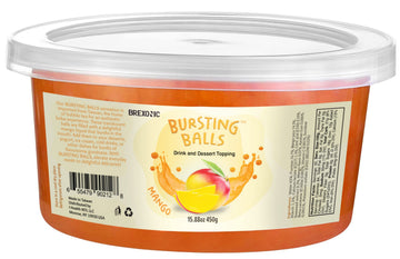 Mango Boba Pearls, Popping Boba Bursting Bubble Tapioca Pearls For Bubble Tea, No Artificial Colors (1 LB Pack of 1)