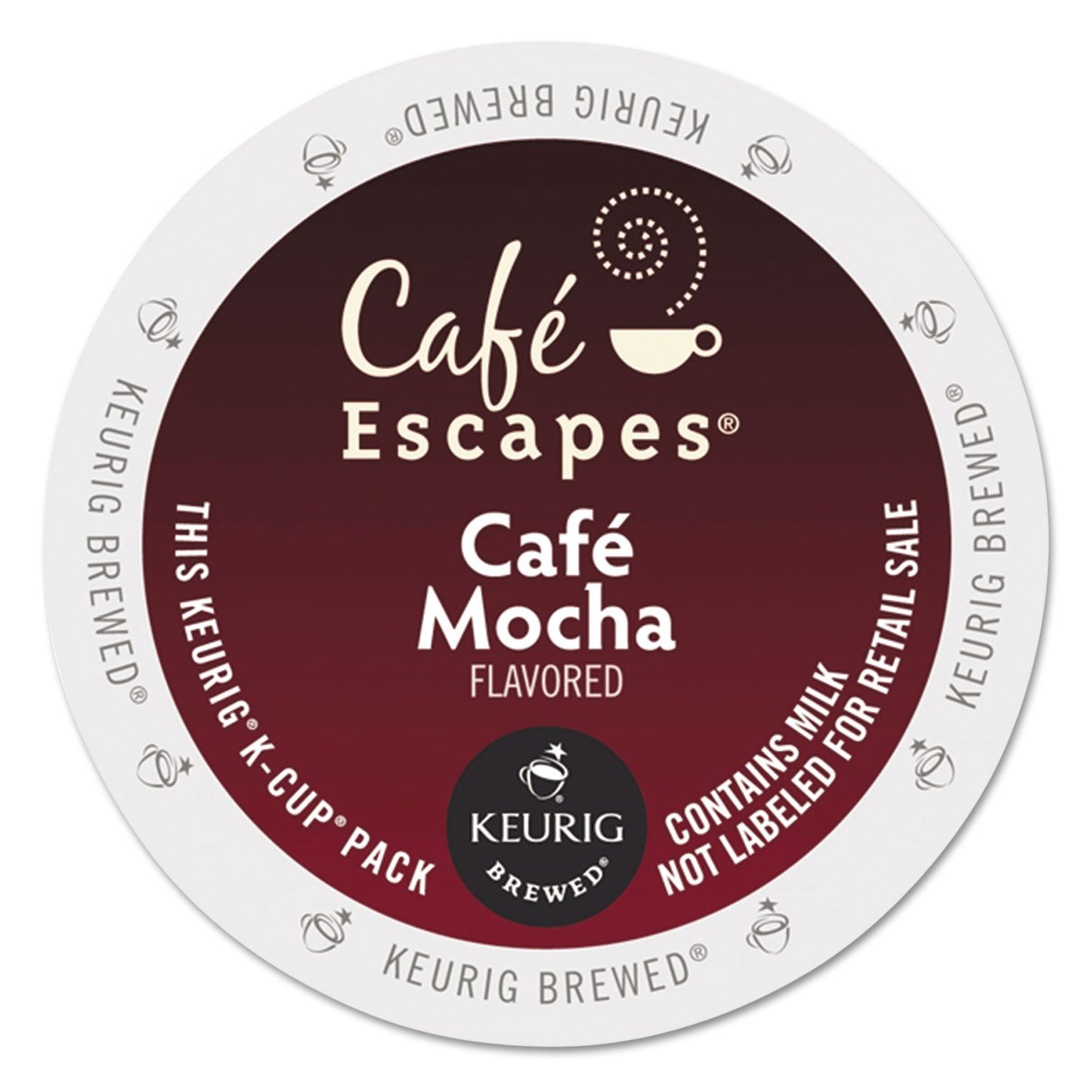 Café Escapes Café Mocha, K-Cup Portion Pack for Keurig malt-inspired, 24-Count