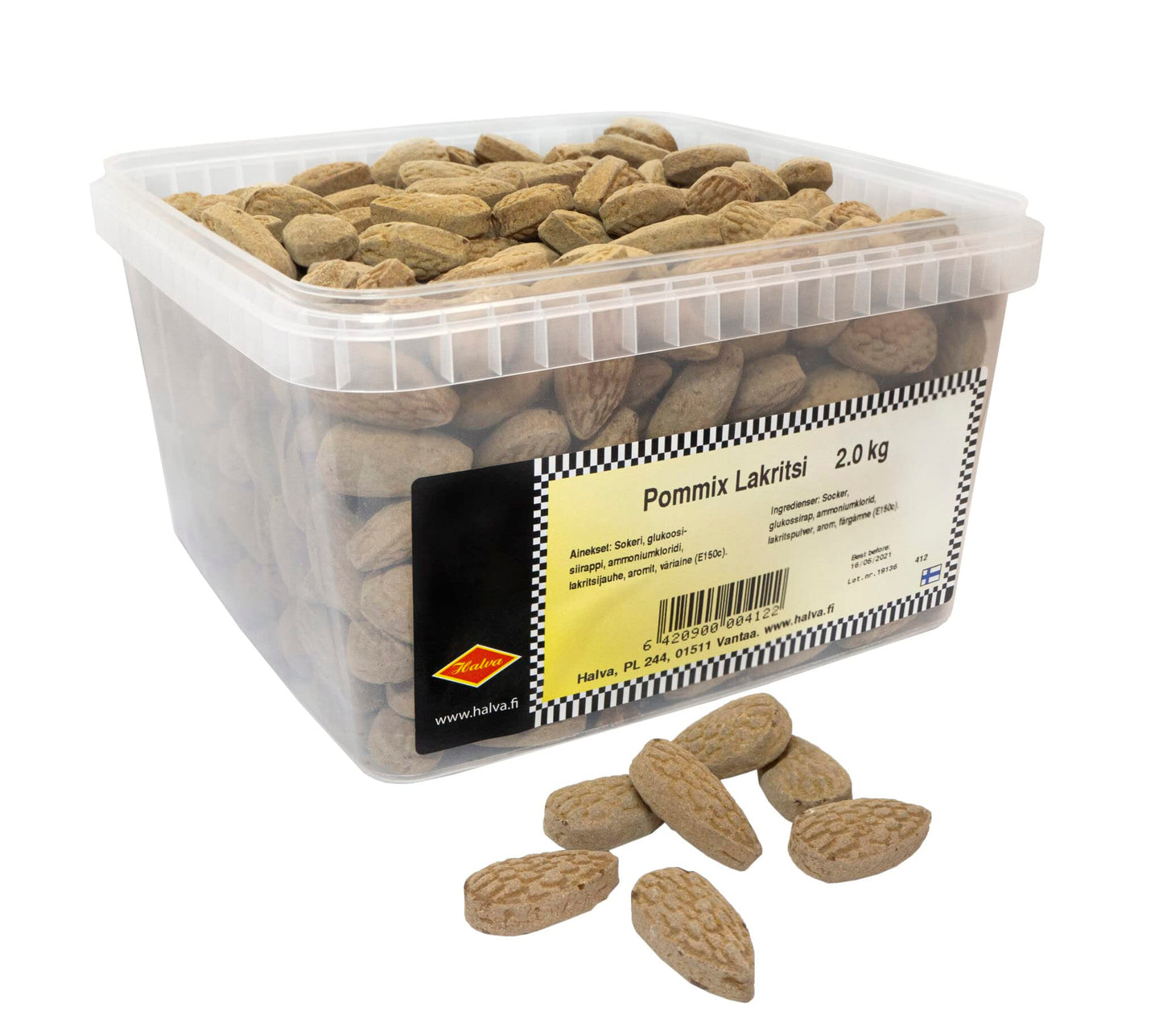 Halva Pommix licorice 2kg / 4.4 lbs looseweight candy box