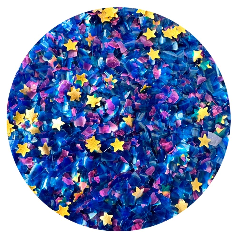 EDIBLE GLITTER Pick Up your COLOR 1/4 oz. flakes, stars, for cakes,for cupcakes, for cookies By Oh Sweet Art (Frozen Blue)