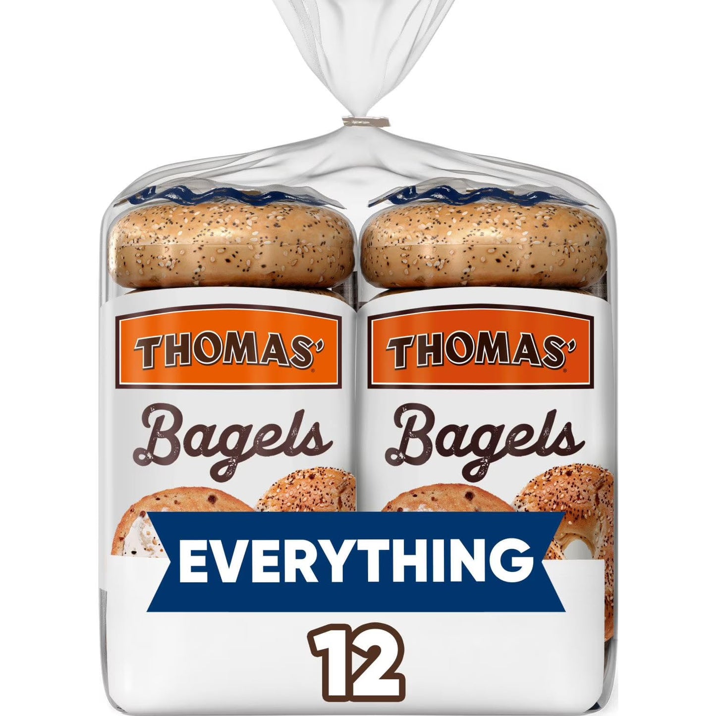 Thomas Everything Bagels, 12 Count, 10g Protein per Bagel, 40 oz.