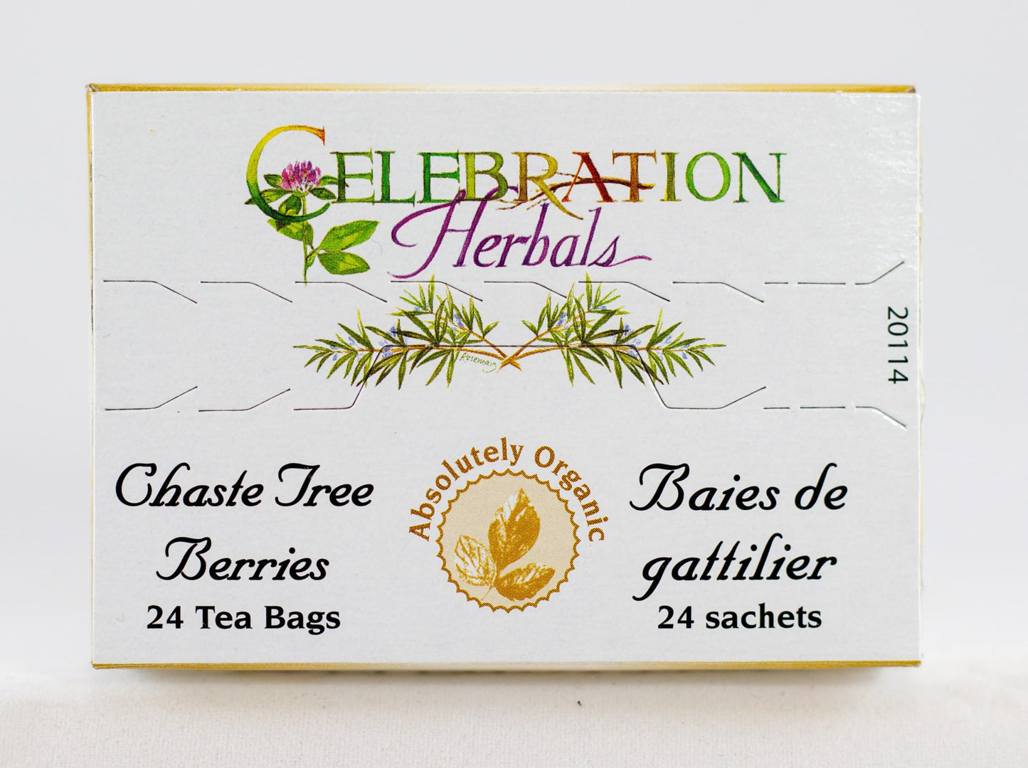 Celebration Herbals Organic Chaste Tree Berries Tea, 24 Bags