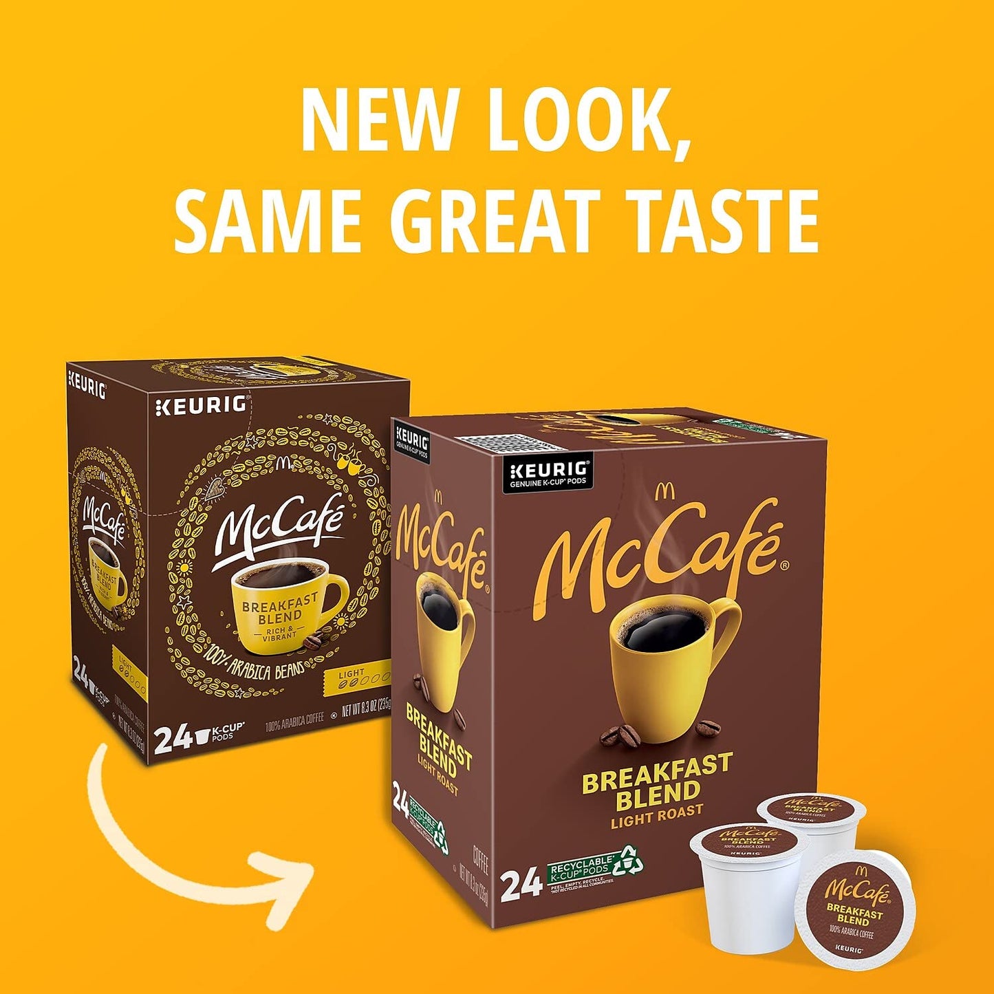 McCafe 24328029 McCafe Breakfast Blend Coffee K-Cup Pods Light Roast