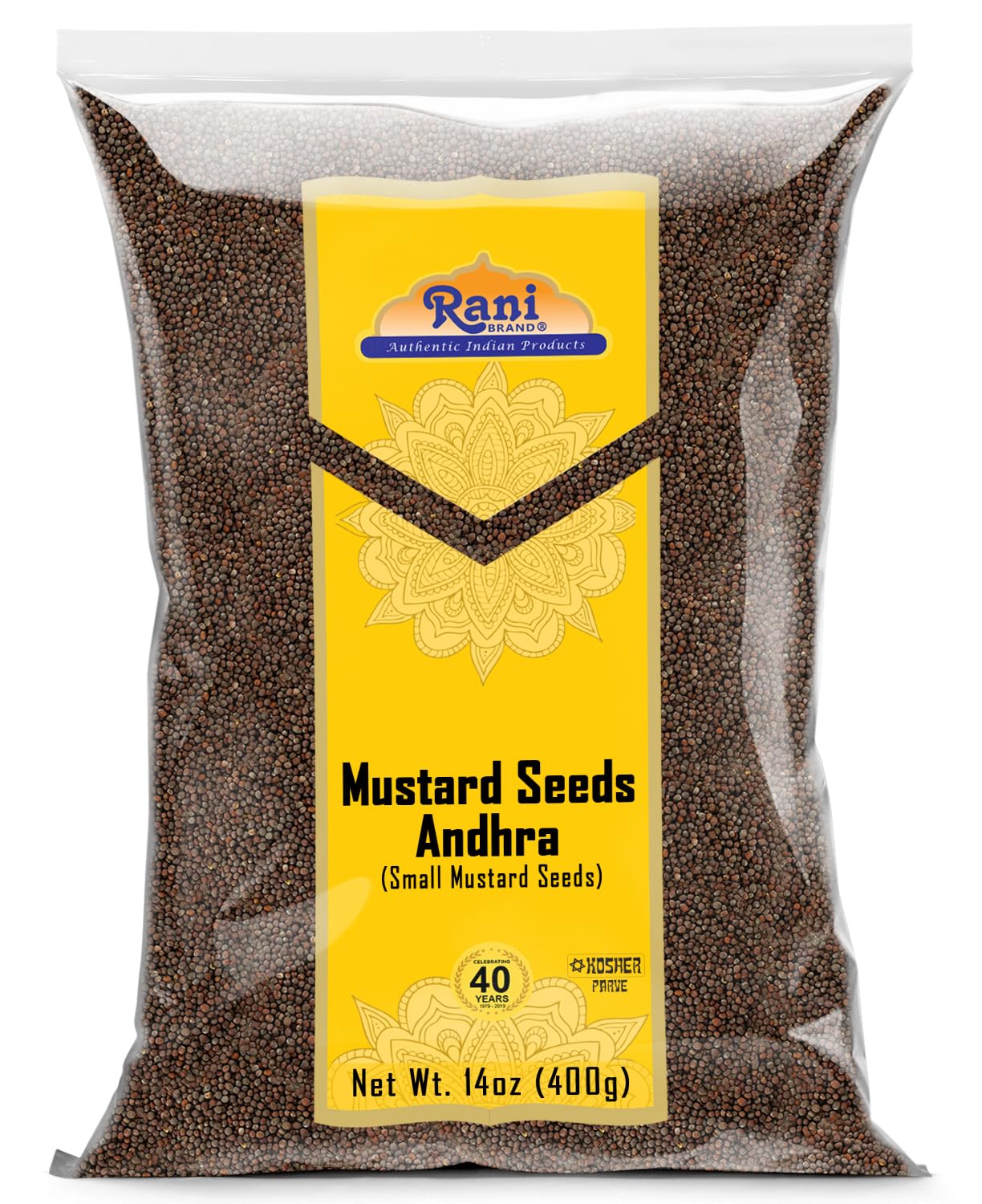 Rani Andra Mustard Seeds (Rai) Whole Spice (Rai Sarson) 14oz (400g) ~ All Natural | Gluten Friendly | NON-GMO | Kosher | Vegan |