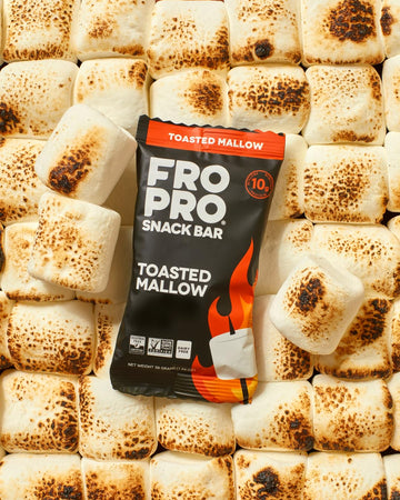 FRO PRO Peanut Butter Protein Bars - All-Natural, Gluten-Free, 12 Count, Toasted Mallow Flavor