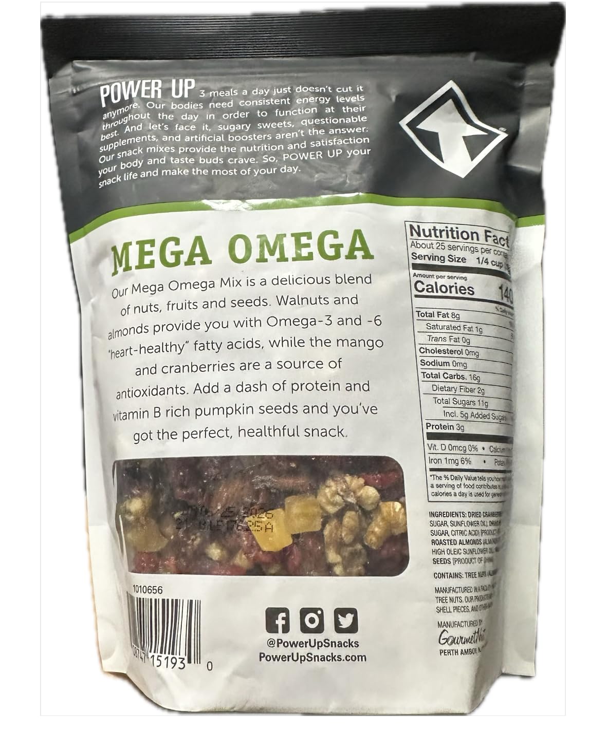 Power-Up Trail Mix Mega Omega - Kosher (1 Pack of 26 oz)