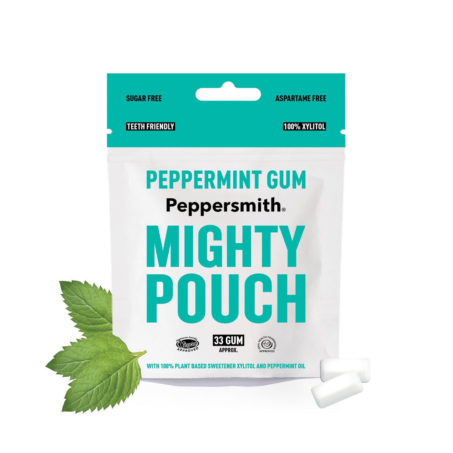 Peppersmith 100% Xylitol Chewing Gum Peppermint, 50 GR