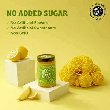 Good Good No Added Sugar Lemon Curd - Keto Friendly Vegan Spread - 12oz (Pack of 2)