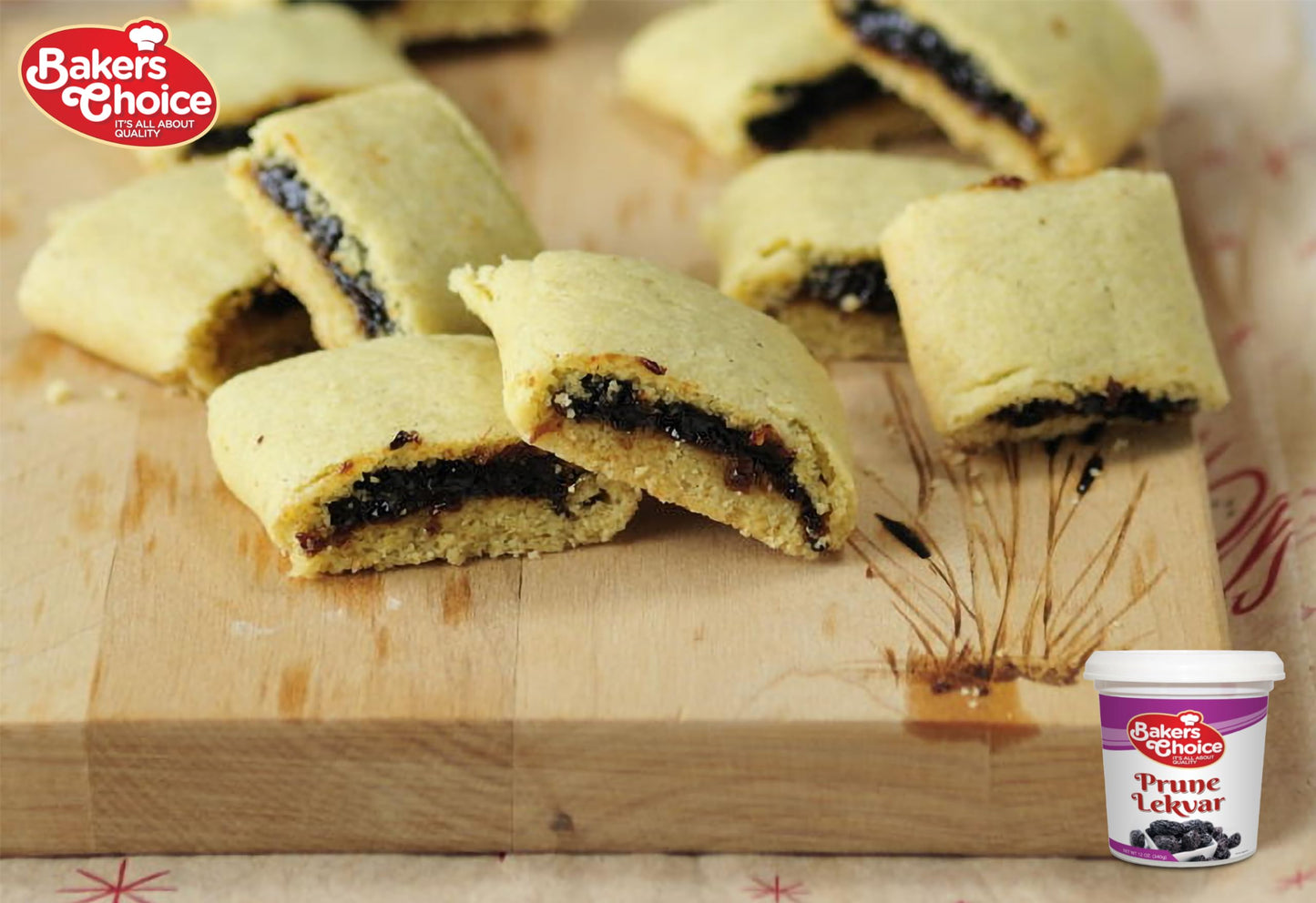 Bakers Choice Prune Butter Lekvar Pastry Filling - Dairy-Free, Vegan, 12 oz.