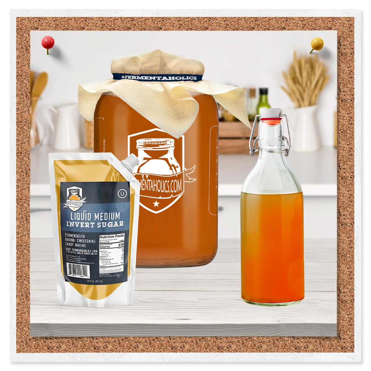 Fermentaholics Liquid Invert Sugar Syrup - 2 Pack - 20 fl oz - Clear - Great for Baking, Fermentation, Candy Making, Ice Cream