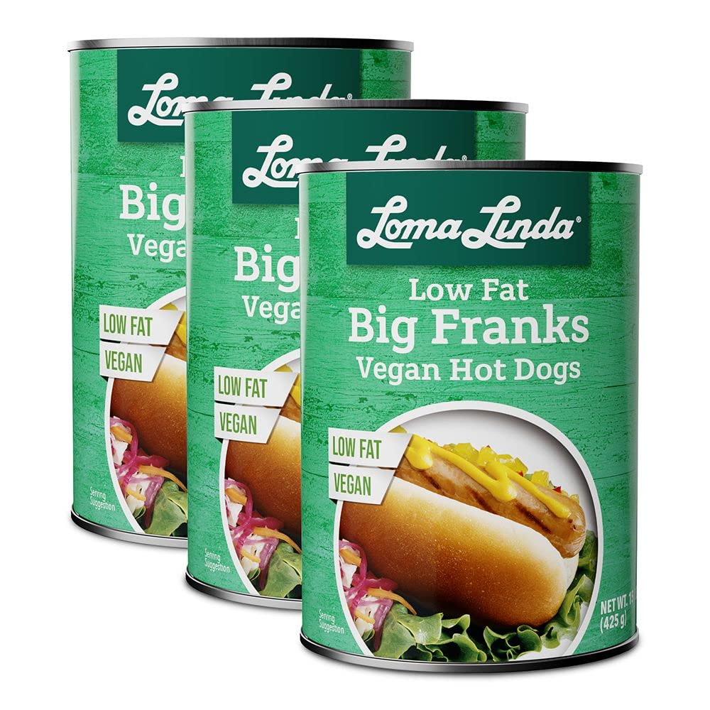 Loma Linda - Plant-Based Meats (Big Franks, Low Fat (15 oz.), 3 Pack)