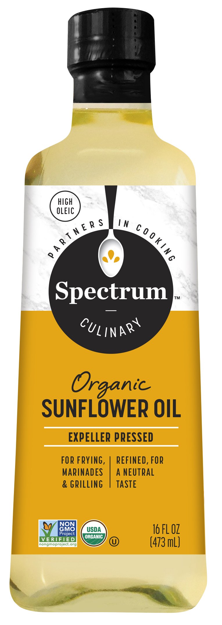 Spectrum Organic Sunflower Oil, Refined 16 Oz