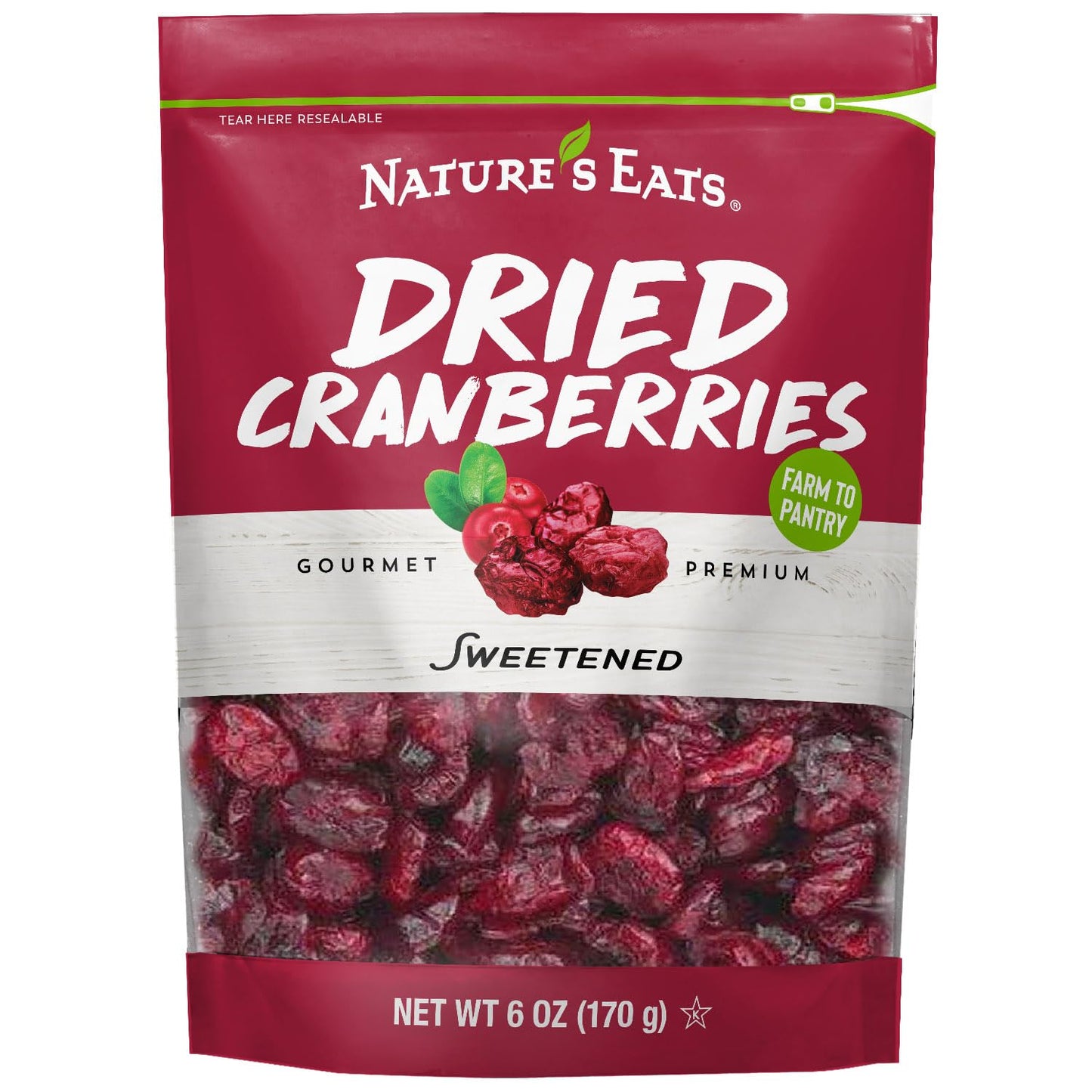Natures Eats Dried Cranberries 6oz