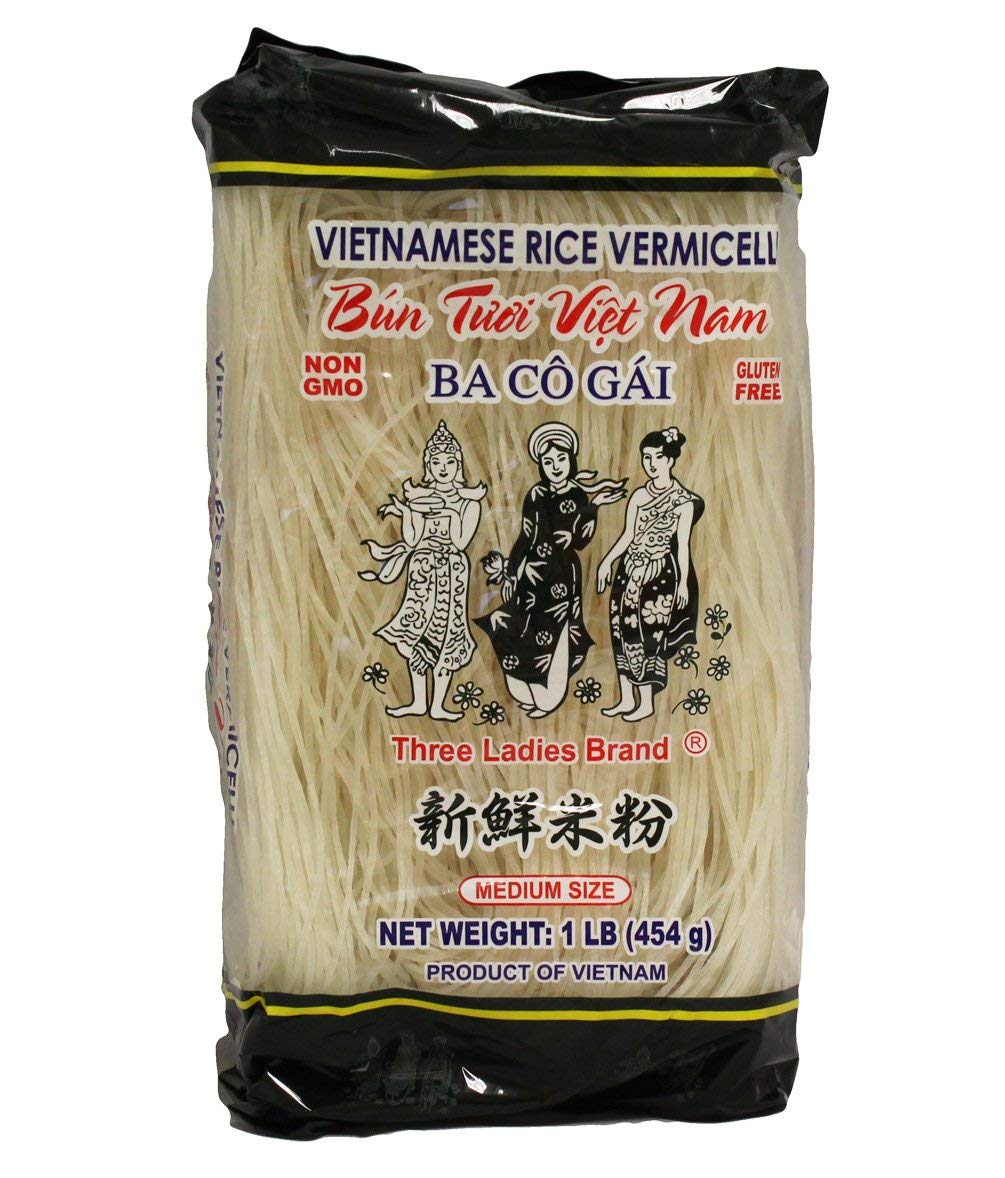 Three Ladies Vietnamese Rice Stick Vermicelli, 16 oz., 3 Pack - SET OF 4