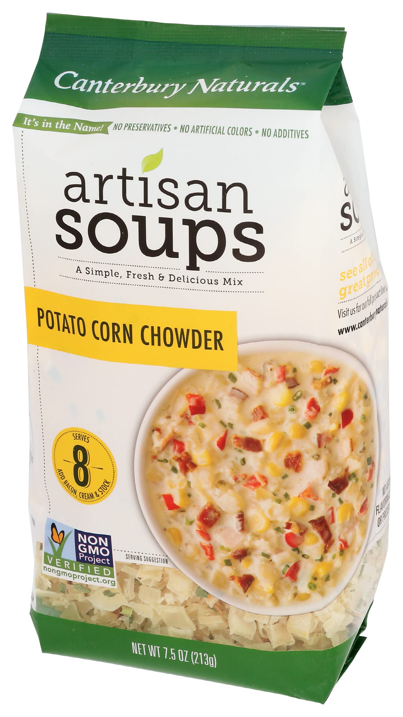 Canterbury Naturals Artisan Soup Mix, Potato Corn Chowder Soup Mix, Non-Gmo, Makes 8 Servings, 7.5-Ounce Bag (Pack Of 3)
