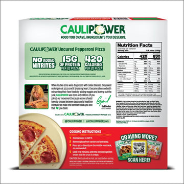 CAULIPOWER Uncured Pepperoni Stone-fired Cauliflower Crust Pizza, 11.3 Oz (Pack of 1)