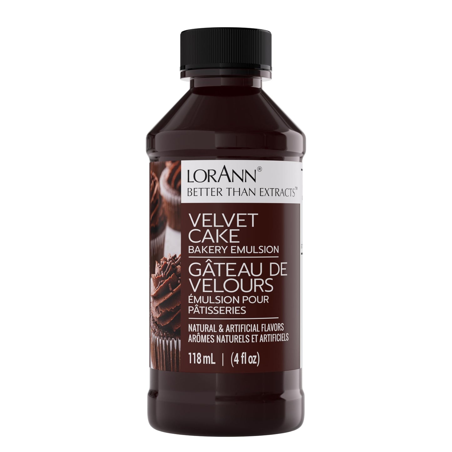 LorAnn Velvet Cake Emulsion, No Added Color, 4 ounce bottle