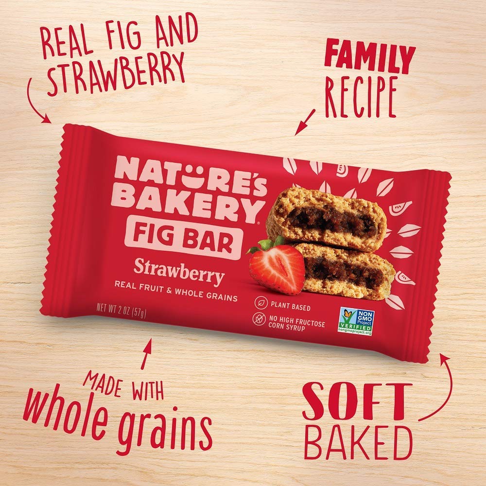 Natures Bakery Bar Fig Wow Strawberry, 2 Oz