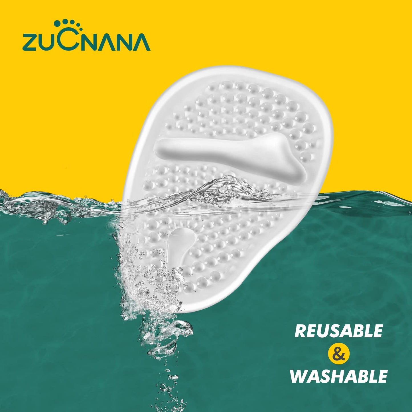 Zucnana Metatarsal Pads Ball Of Foot Cushions (6 Pairs), Non-Slip High Heel Cushion Inserts Women, One Size Fits All Shoe Insert
