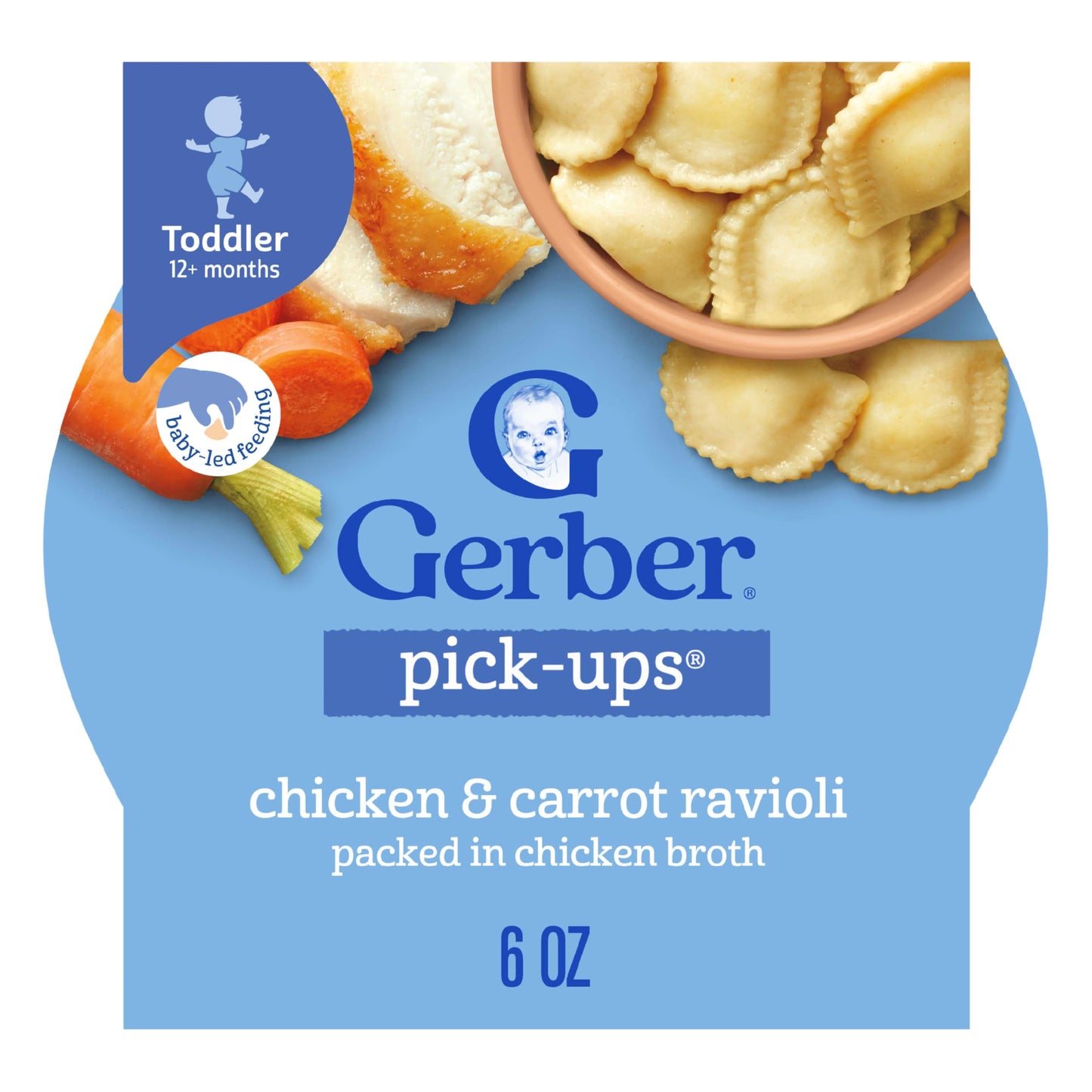 Gerber Pasta Pick-Ups Chicken and Carrot Ravioli, 6 Oz