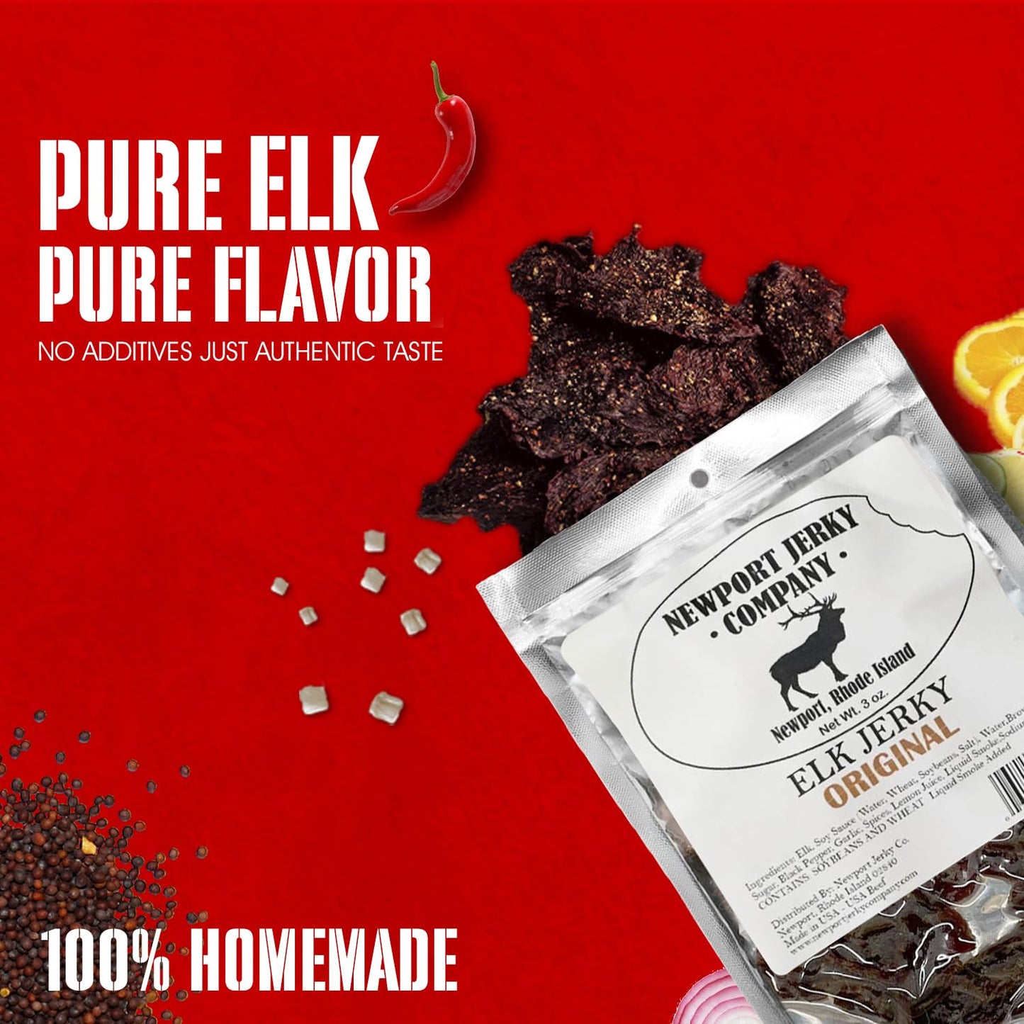 Newport Jerky Company Elk Jerky