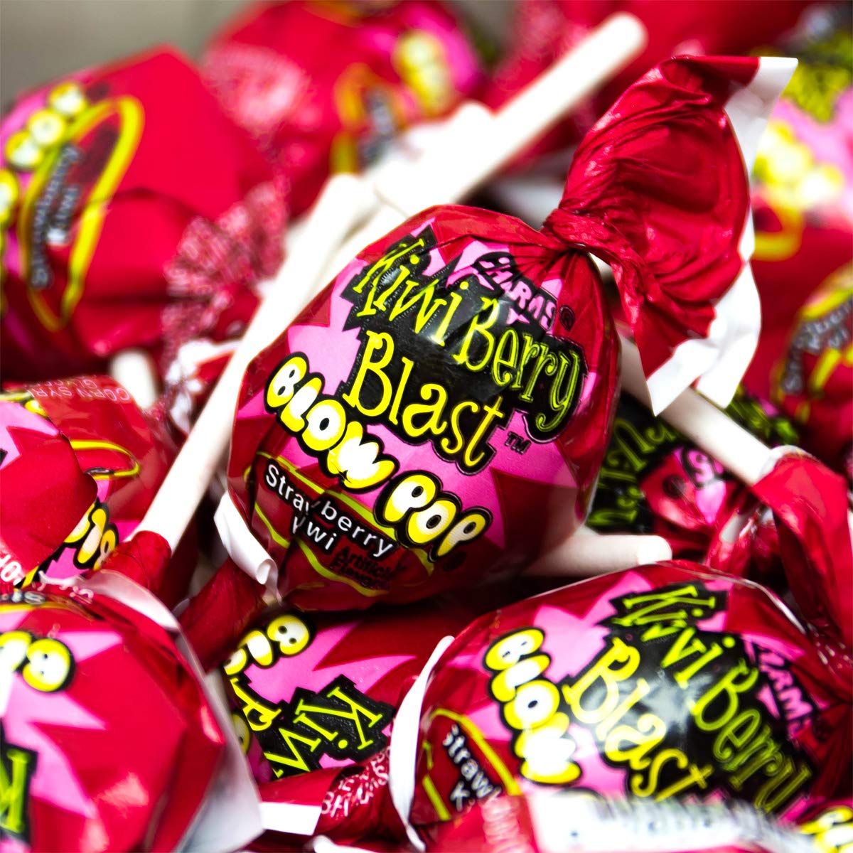 Charms Blow Pops, Kiwi Berry Blast Flavor, 48-Count Bag