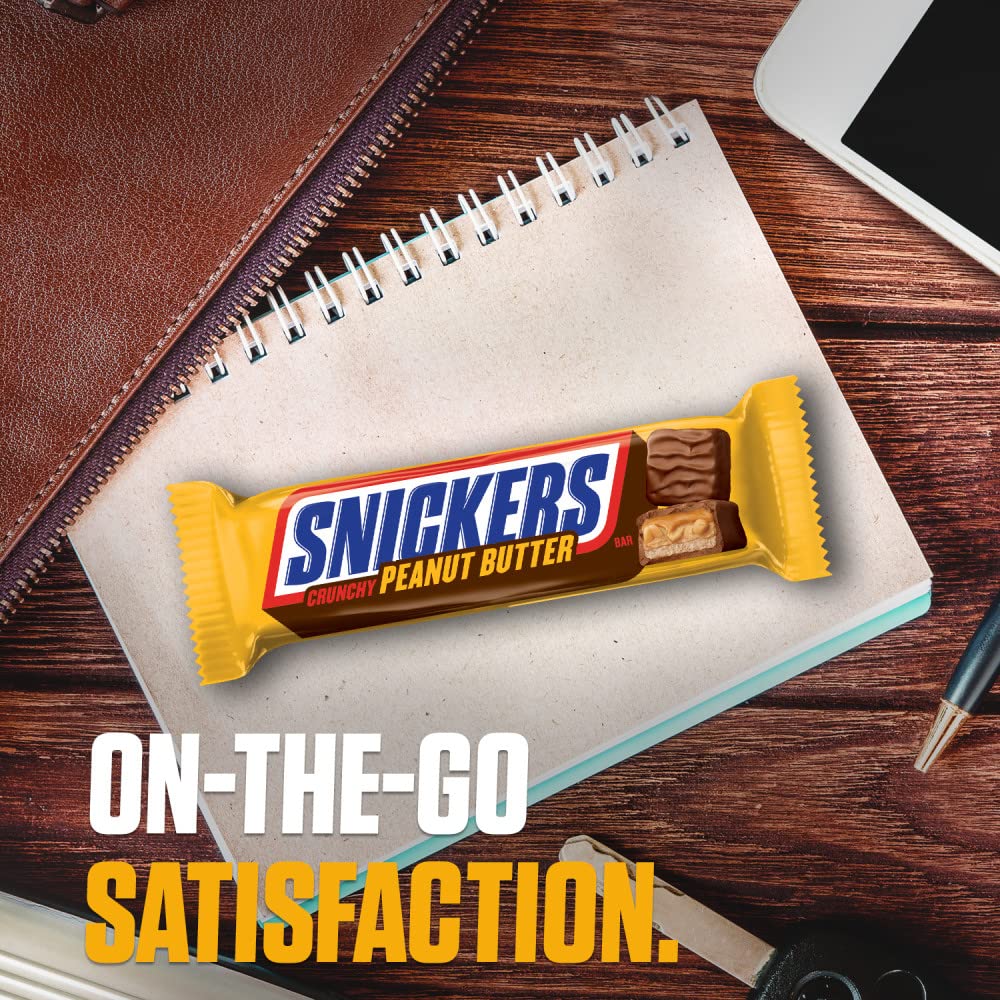 Snickers Peanut Butter Squared Singles Size Chocolate Candy Bars 1.78-Ounce Bar 18-Count Box, Multi