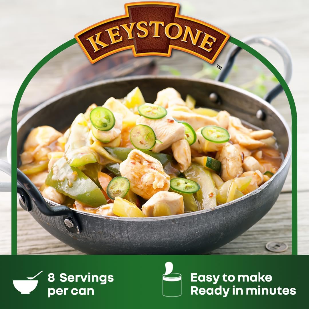 Keystone Meats All Natural Canned Turkey 14.5 Ounce Long Term Shelf Life Emergency Survival Food Canned Meat | Fully Cooked Ready To Eat | All White Meat No Carbs Gluten Free Family Pack Of 6