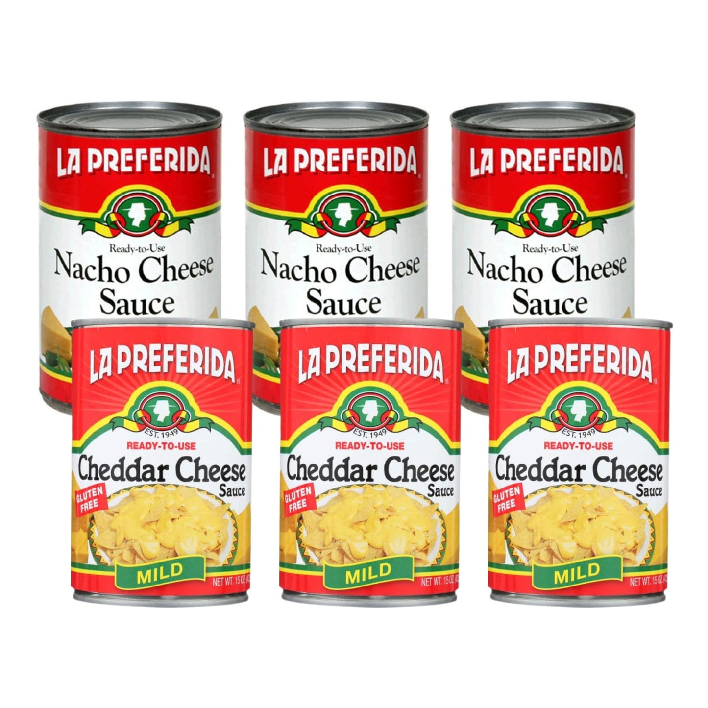 La Preferida Cheese Sauce (Cheddar & Nacho) (3ea / 15oz) (Variety Pack)