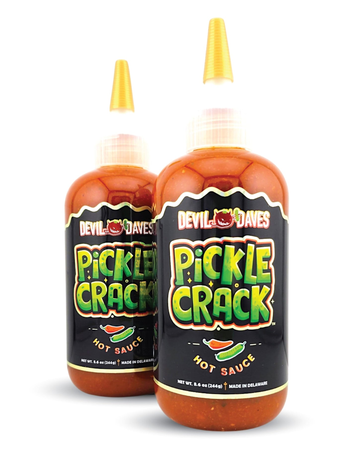 Dill Pickle Hot Sauce | Devil Daves Pickle Break - Medium Heat 8.6 Oz (Pack Of 2)