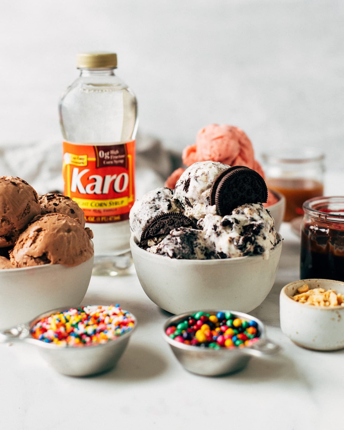 KARO Light Corn Syrup with Real Vanilla, 32 oz Bottle, 3 Piece Set, Includes Measuring Spoon
