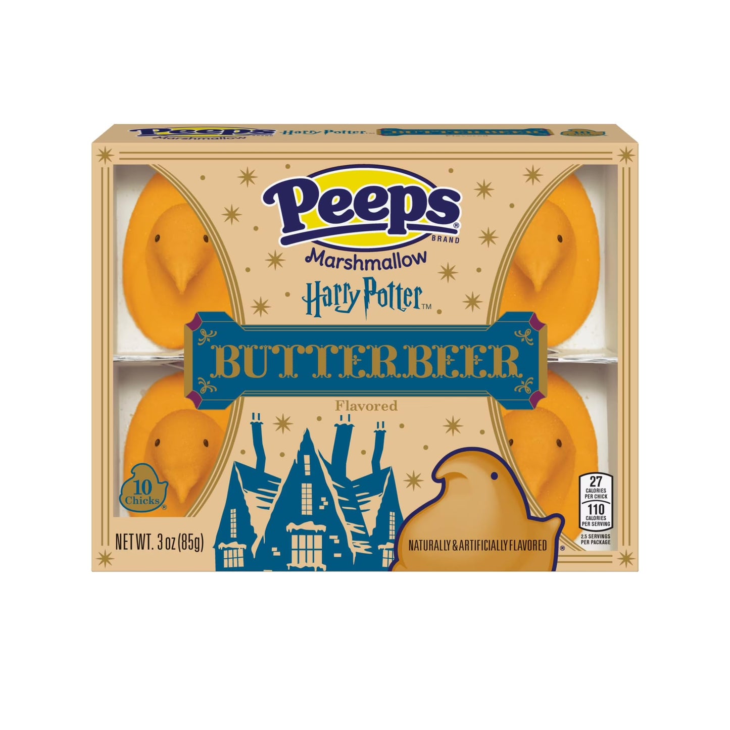 Harry Potter Butterbeer Flavored Marshmallow Peeps - 10 chicks
