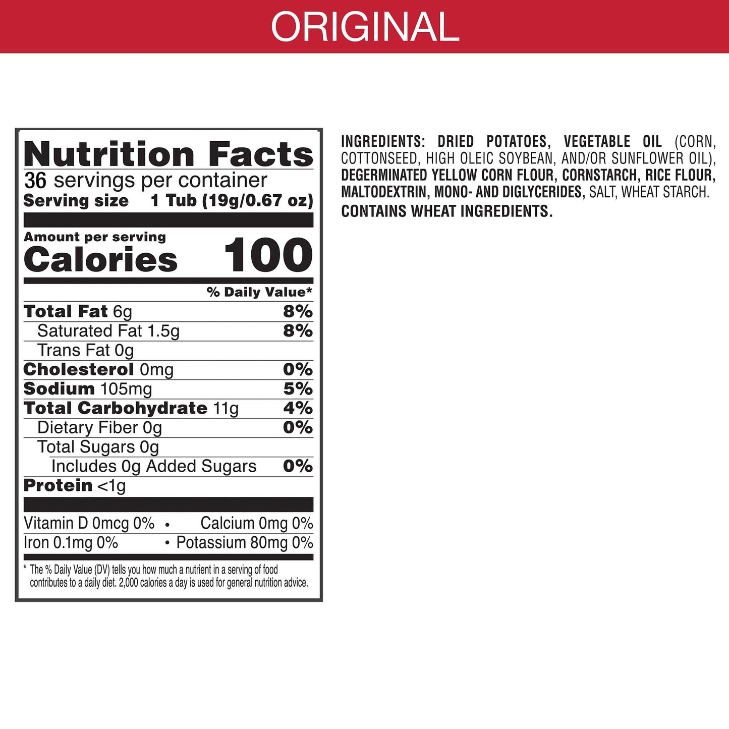 Pringles Potato Crisps Chips, Lunch Snacks, On-the-Go Snacks, Original (36 Cups)
